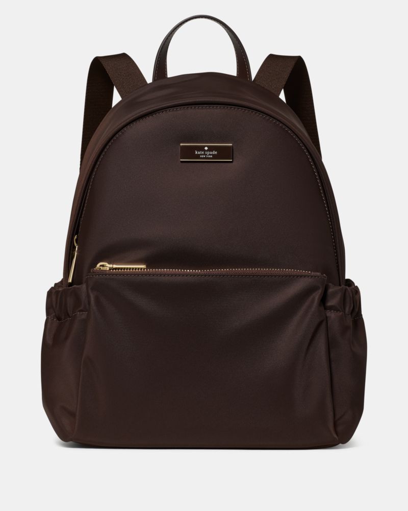 Kate Spade Carter Nylon Large Dome Backpack - Hot Fudge