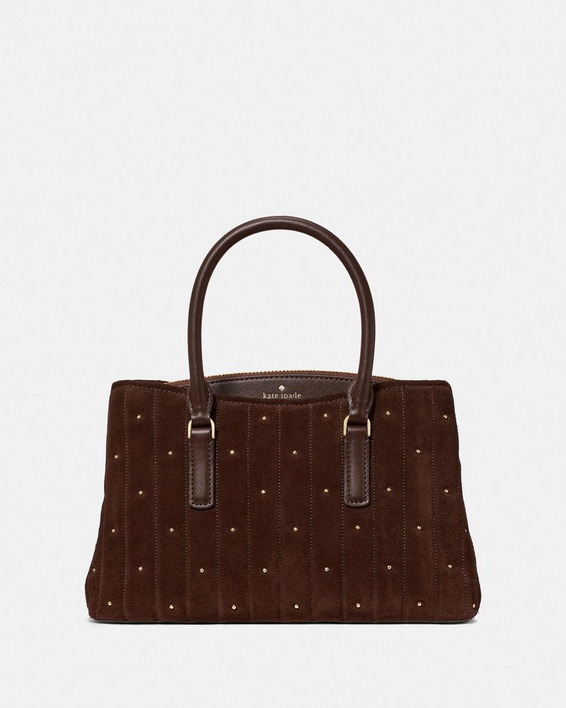 Kate Spade Thompson Street Quilted Suede Small Satchel Bag - Tuscan Brown