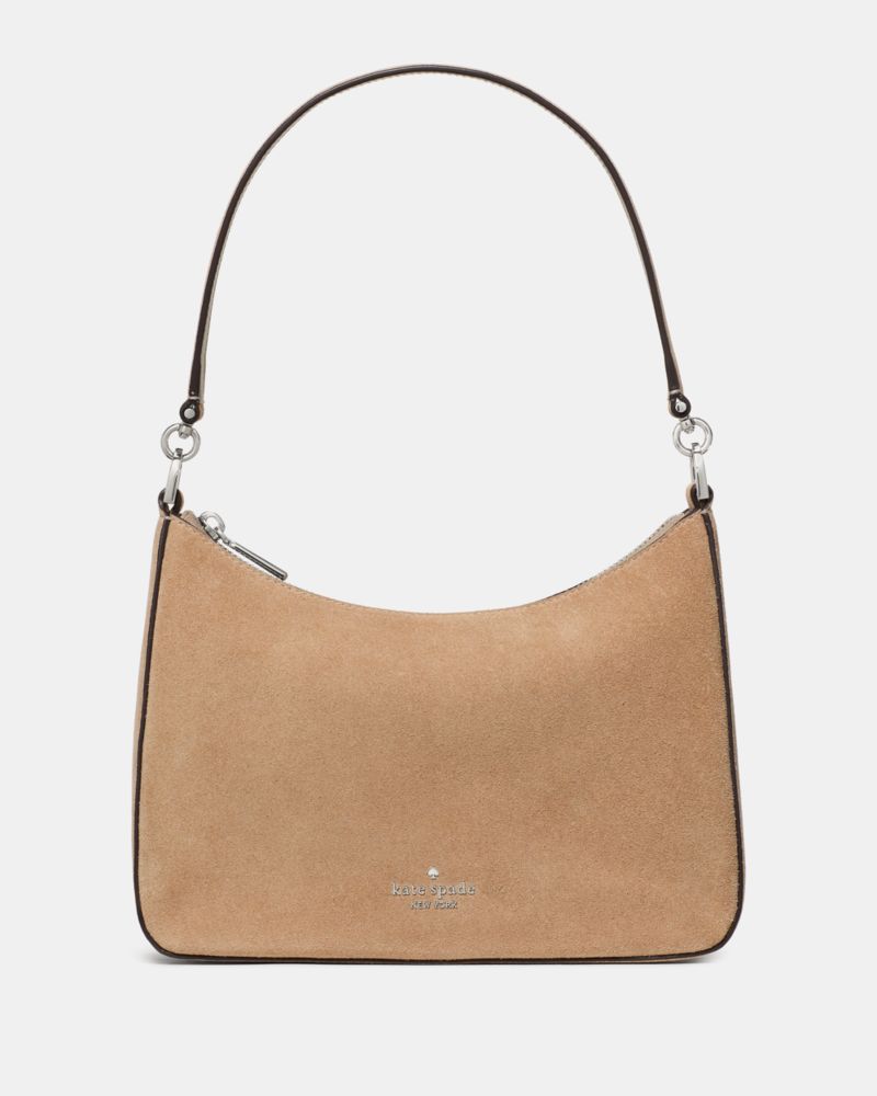 Margot Medium Shoulder Bag Suede - Enchanted Green