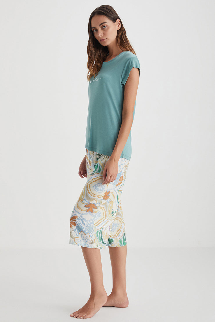 Catherine's Soft Texture Capri Set