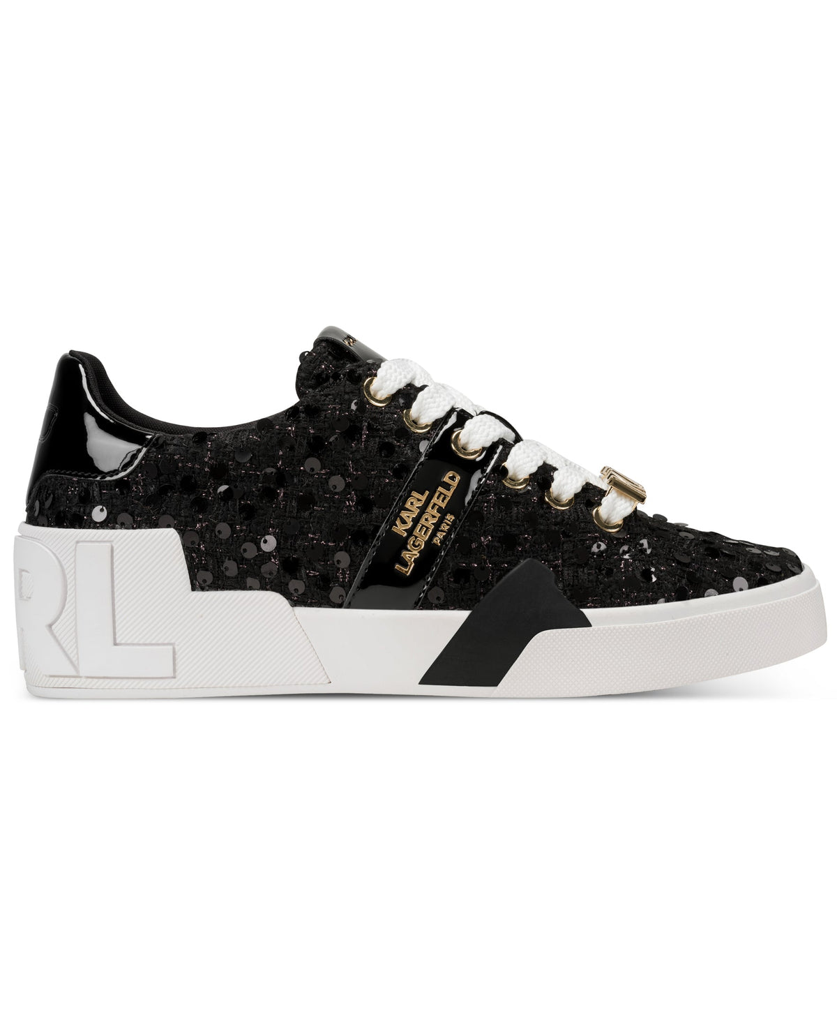 Karl Lagerfeld Mablyn Logo Lace-Up Sneaker Black