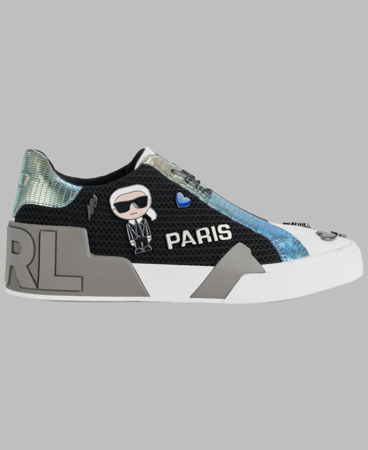 Karl Lagerfeld Mavise Leather Paneled Slip-On Sneaker