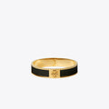 Tory Burch Small Leather Inlay Cuff Tory Gold / Black