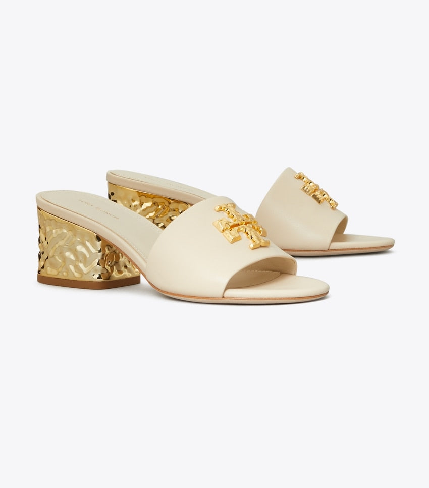 Everly Block Heel - New Cream / Gold