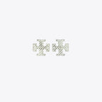 Tory Burch Textured Rope Logo Stud Earrings – Küpe
