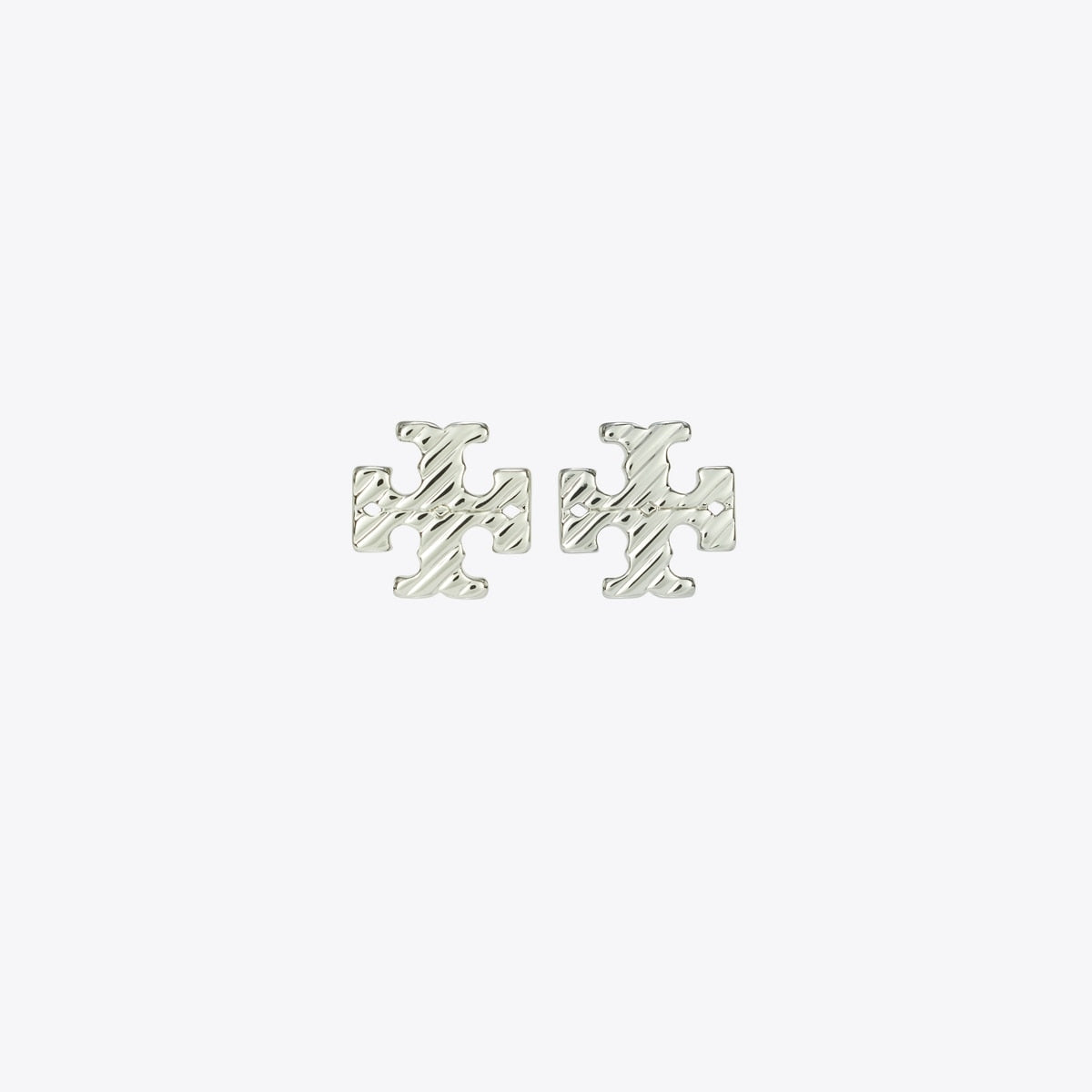 Tory Burch Textured Rope Logo Stud Earrings – Küpe