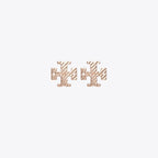 Tory Burch Textured Rope Logo Stud Earrings – Küpe