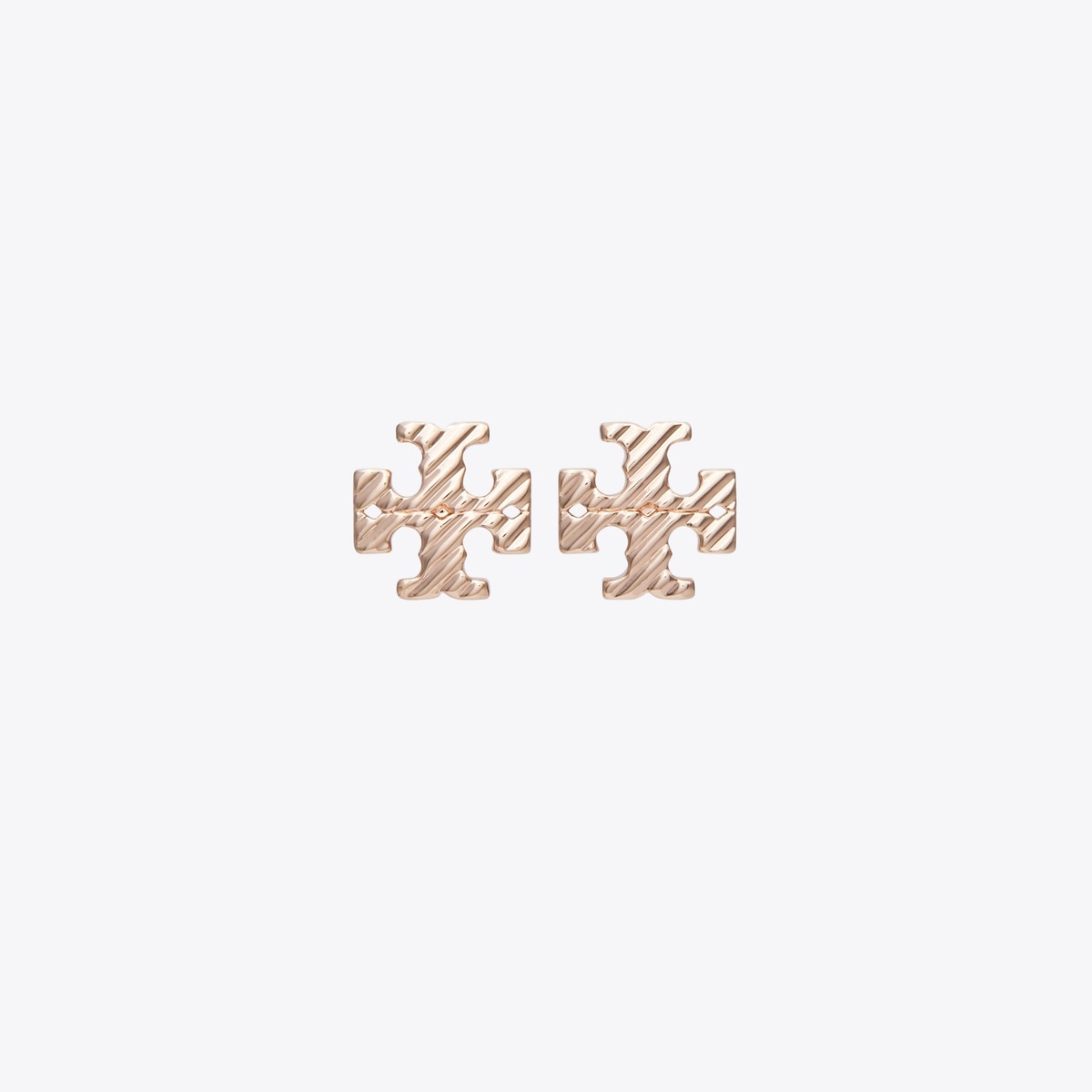 Tory Burch Textured Rope Logo Stud Earrings – Küpe