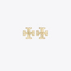 Tory Burch Textured Rope Logo Stud Earrings – Küpe