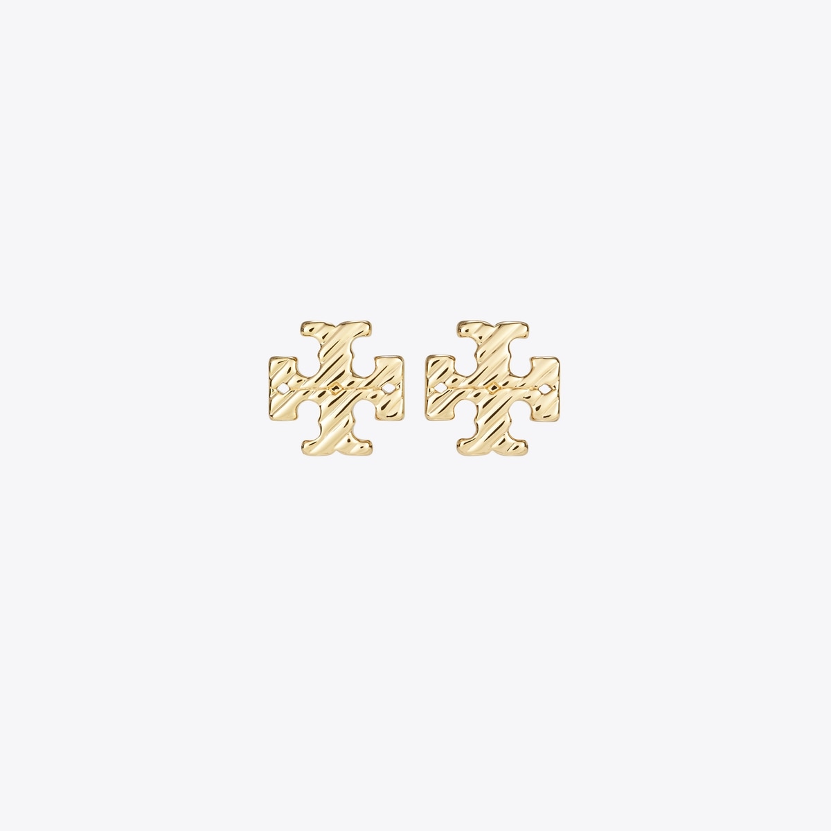 Tory Burch Textured Rope Logo Stud Earrings – Küpe