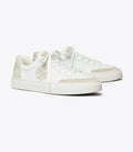 Tory Burch Color Block Sneaker - Snow White / Calcare / Rice Paper