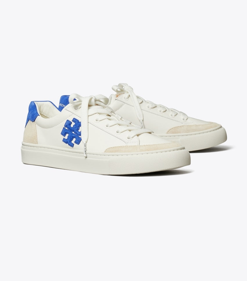 Tory Burch Color Block Sneaker - White Snow / Cobalt Ocean / Cobalt Ocean