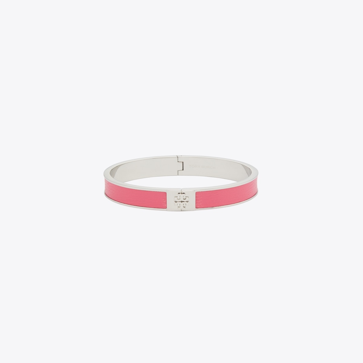 Tory Burch Slim Leather Inlay Cuff Tory Gold / Bold Pink