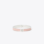 Tory Burch Slim Leather Inlay Cuff Tory Gold / Pink