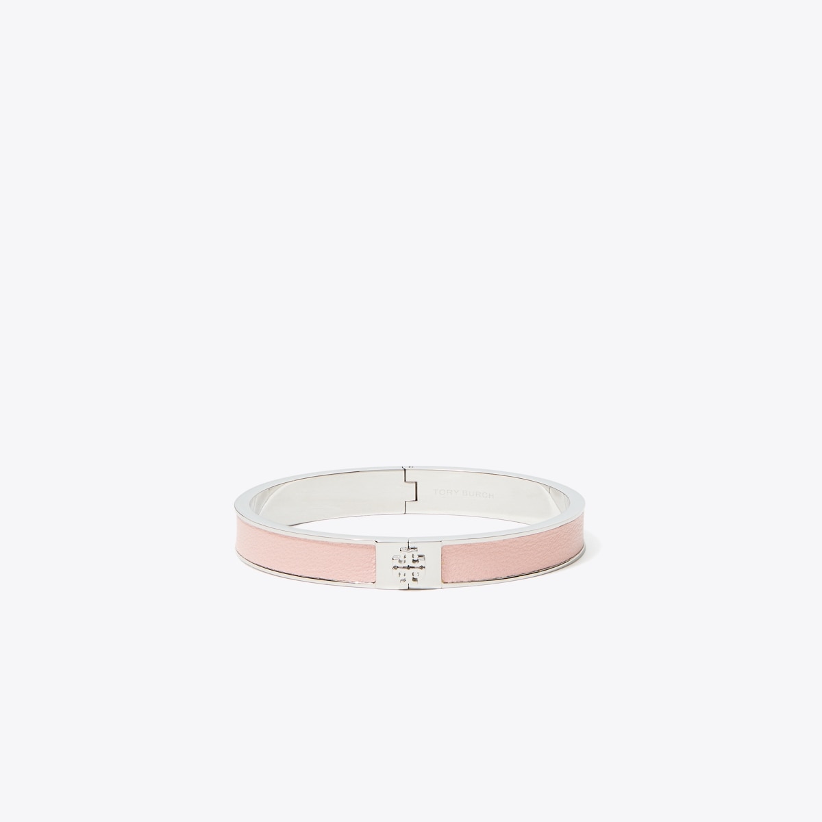 Tory Burch Slim Leather Inlay Cuff Tory Gold / Pink