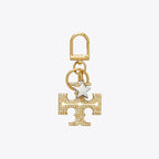 Tory Burch Kira Pavé Star Logo Key Charm Rolled Gold