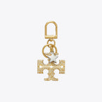Tory Burch Kira Pavé Star Logo Key Charm Rolled Gold
