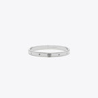 Tory Burch Pavé Logo Hinge Bangle - Silver