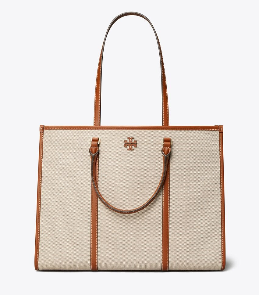 Tory Burch Blake Canvas Jumbo Tote - Canvas / Classic Cuoio