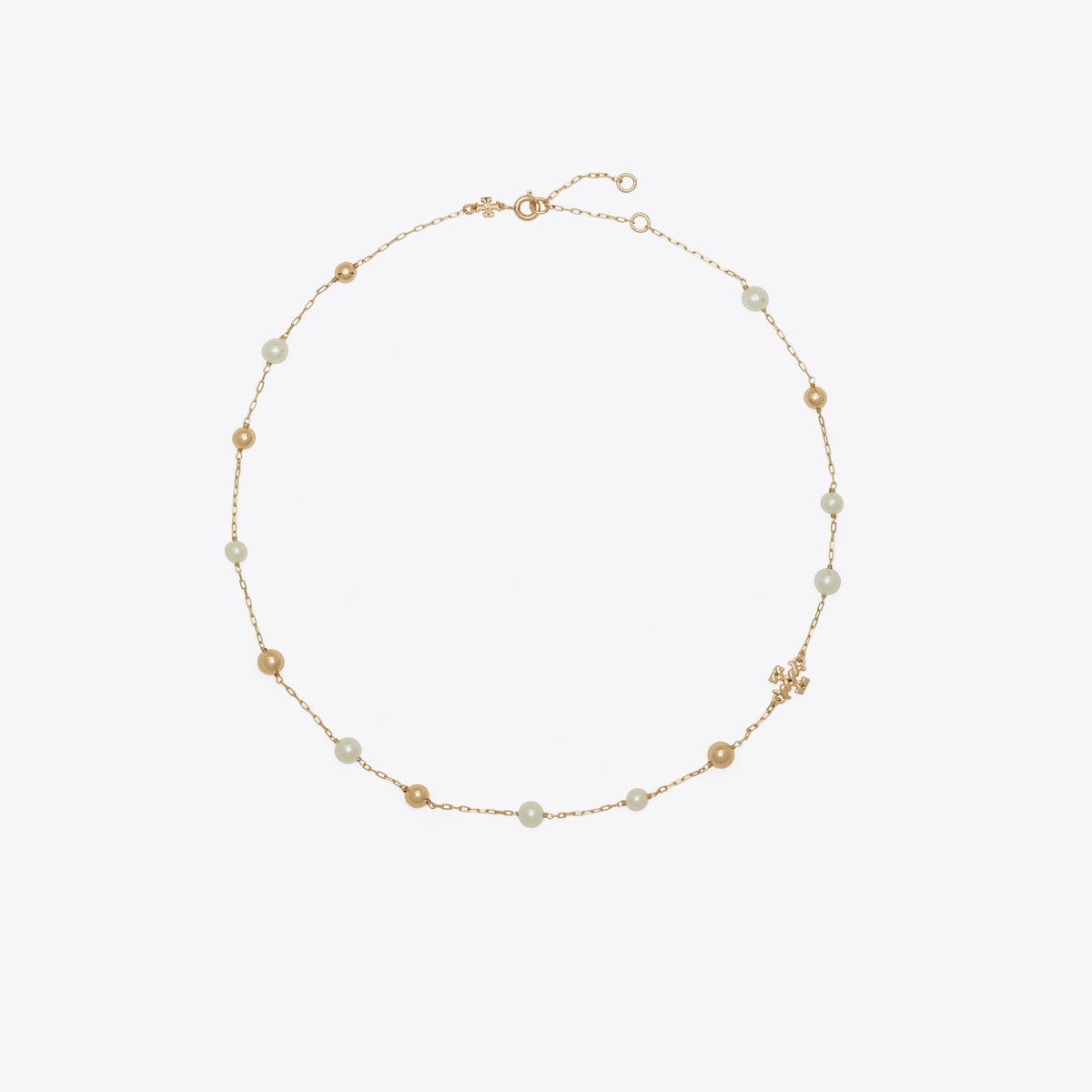 Tory Burch Beaded Pearl Short Necklace