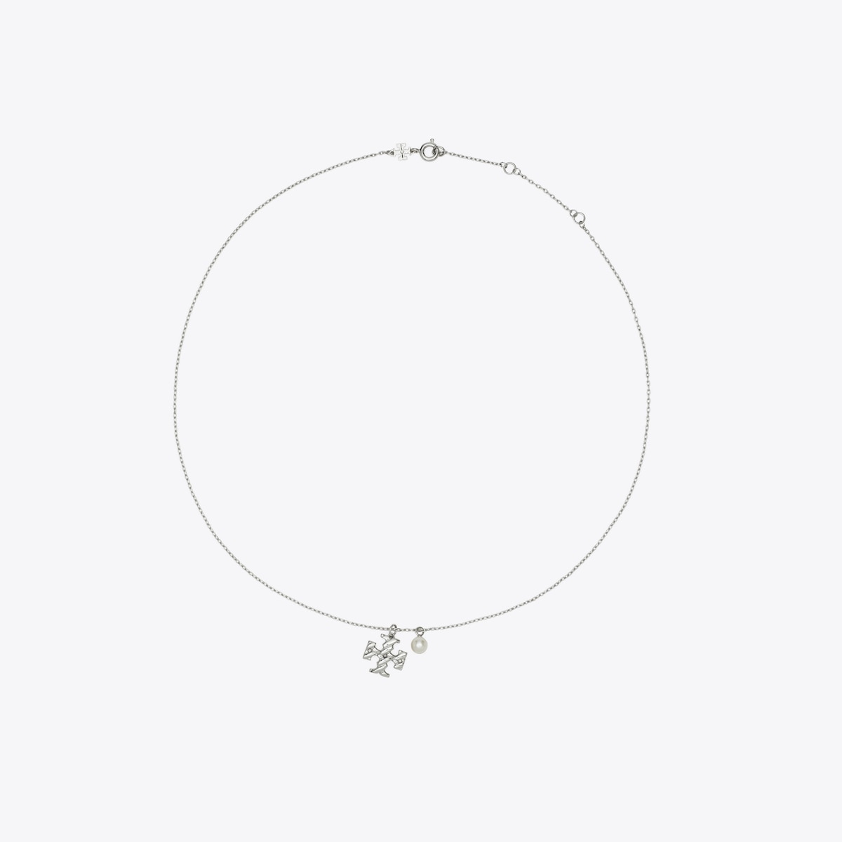 Tory Burch Textured Rope Pearl Pendant Necklace