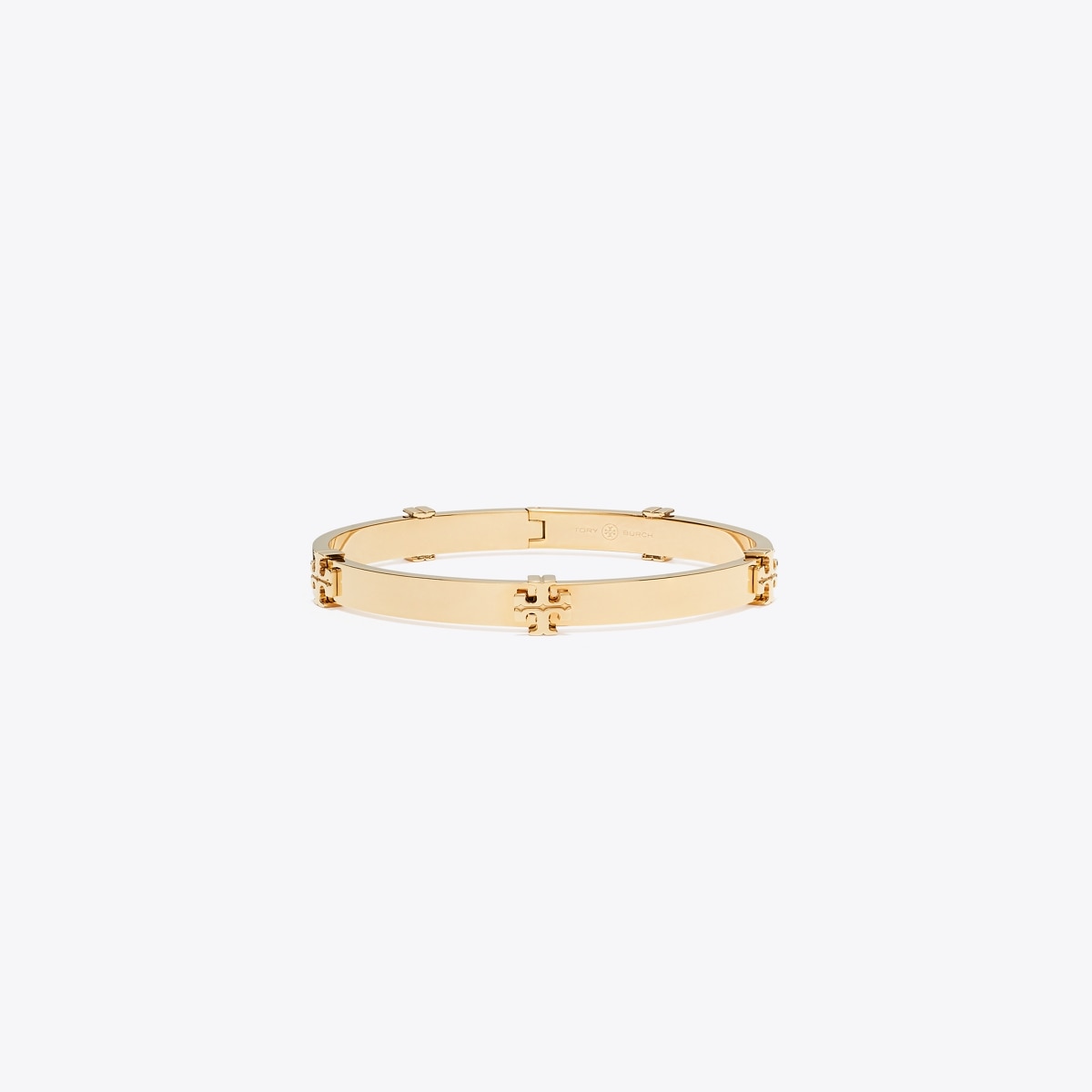 Tory Burch Classic Logo Hinge Bangle - Gold