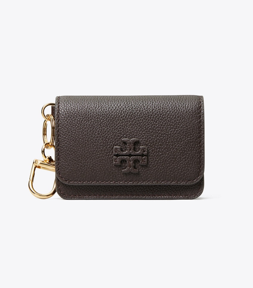 Thea Flap Card Case - Deep Brown