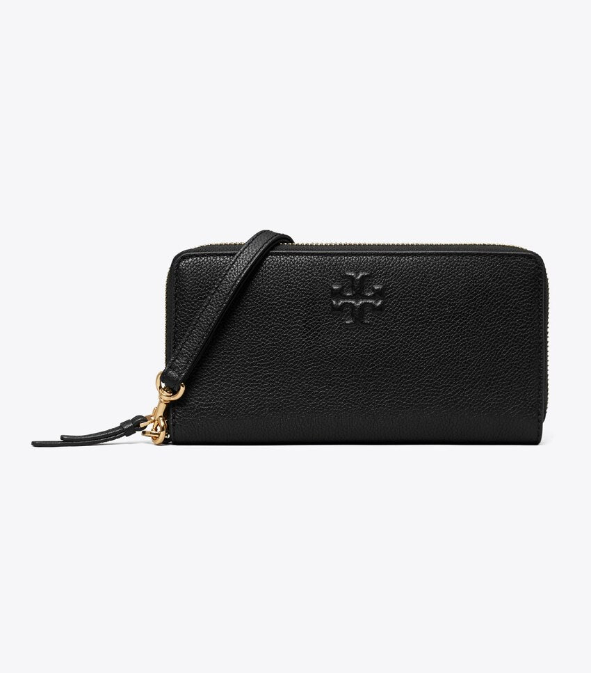 Thea Zip Continental Wallet - Black