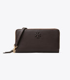 Thea Zip Continental Wallet - Deep Brown