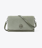 Tory Burch Thea Flat Wallet Crossbody - Suede Soft Foliage