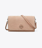 Tory Burch Thea Flat Wallet Crossbody - Suede Malva