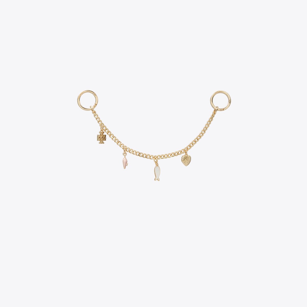 Tory Burch Charm Logo Key Fob Tory Gold