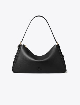 Tory Burch Thea Zip Top Shoulder Bag Black