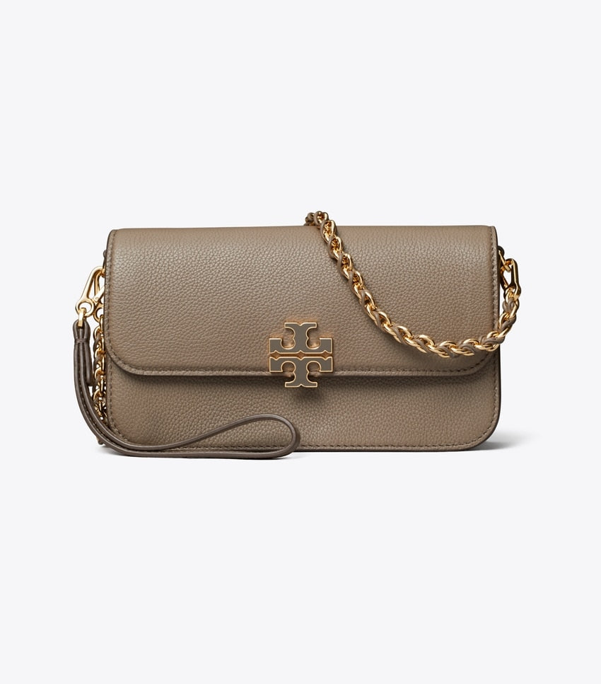 Tory Burch Britten Chain Wallet - Wild Mushroom