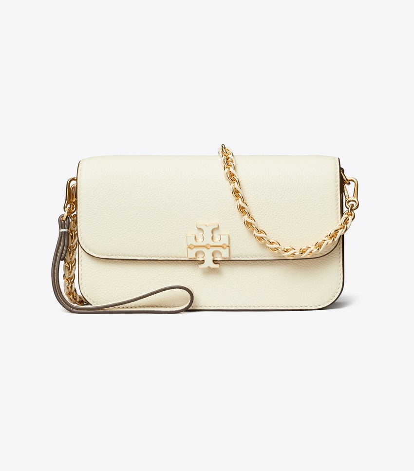 Tory Burch Britten Chain Wallet - Oats