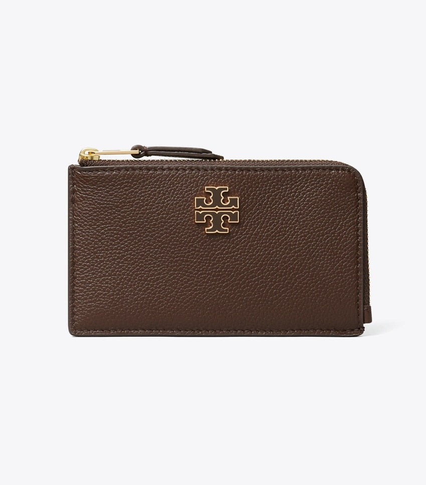 Britten Zip Card Case - Dark Cocoa