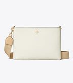 Tory Burch Blake Color-Block Pebble Swingpack - Warm White Classic Cuoio