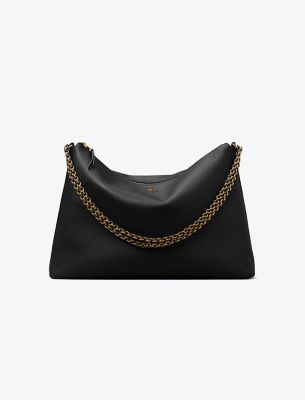 Britten Large Zip Shoulder Bag - Black