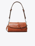 Rory Glazed Flap Shoulder Bag - Aged Brown