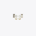 Tory Burch Logo Pearl Cluster Stud Earrings