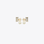 Tory Burch Logo Pearl Cluster Stud Earrings