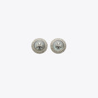 Tory Burch Mother Of Pearl Pavé Stud Earrings
