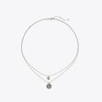 Tory Burch Mother Of Pearl Pavé Layered Necklace