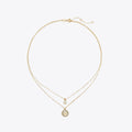 Tory Burch Mother Of Pearl Pavé Layered Necklace