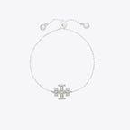 Tory Burch Pearl Pavé Logo Slider Bracelet