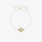 Tory Burch Pearl Pavé Logo Slider Bracelet