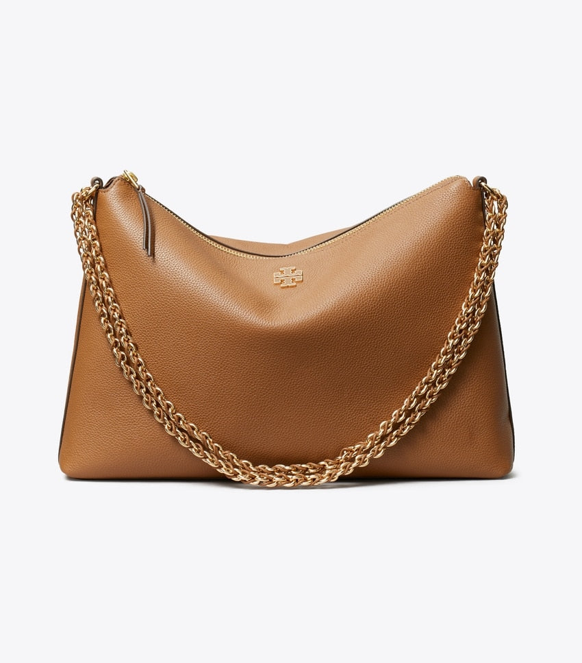 Tory Burch Britten Zip Shoulder Bag - Forest Brown