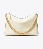 Tory Burch Britten Zip Shoulder Bag - Oats