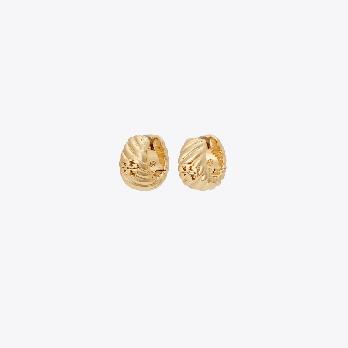 Tory Burch Rope Logo Huggie Earrings – Küpe