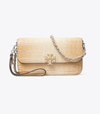 Tory Burch Britten Chain Wallet - Embossed Degrade Pale Blush